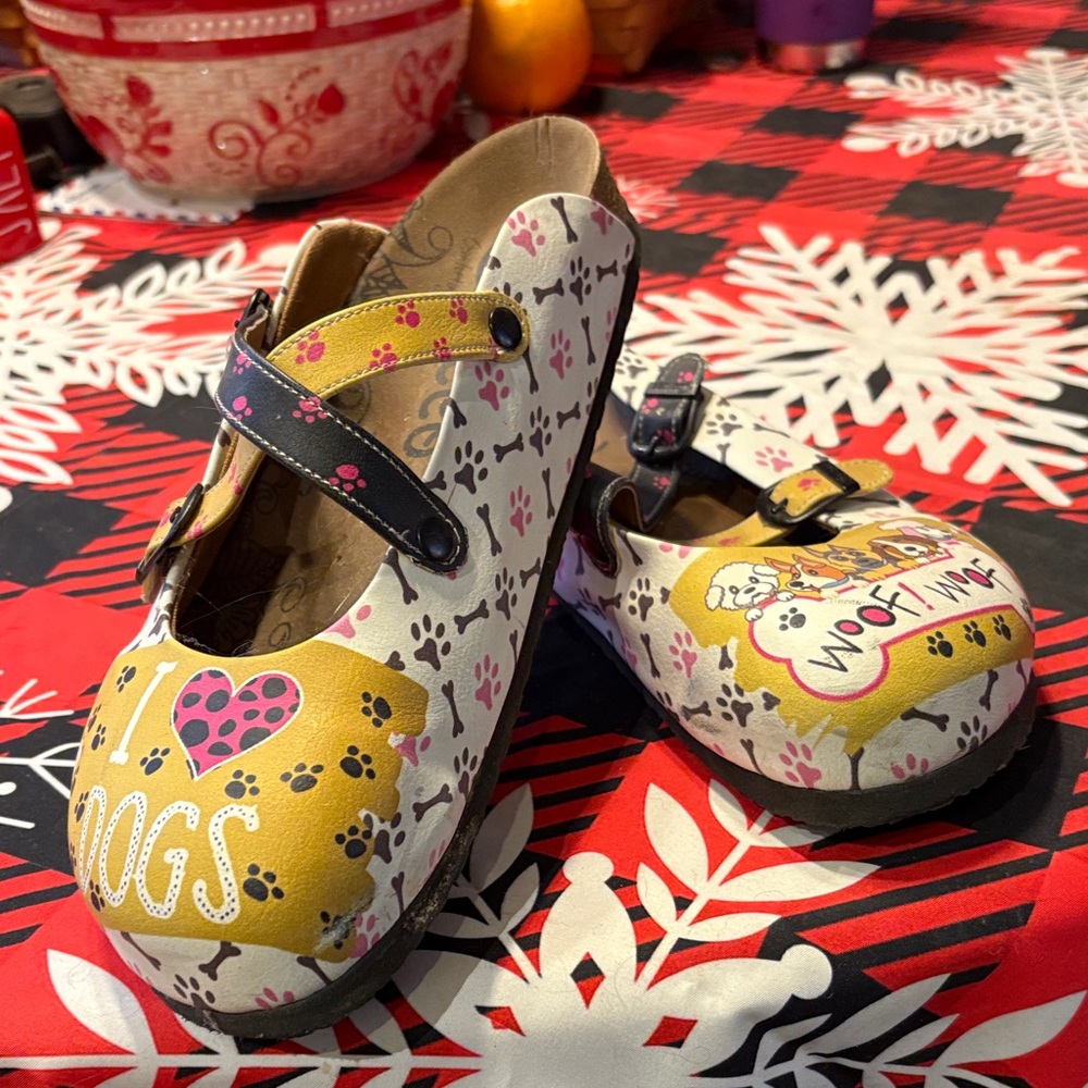 Colorful Shoes with Dog Print